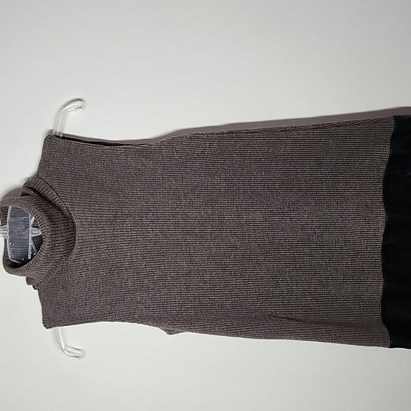 Revolve Bailey 44 American in Paris Knit Faux Leather Dress Taupe & Black Small - Picture 3 of 8